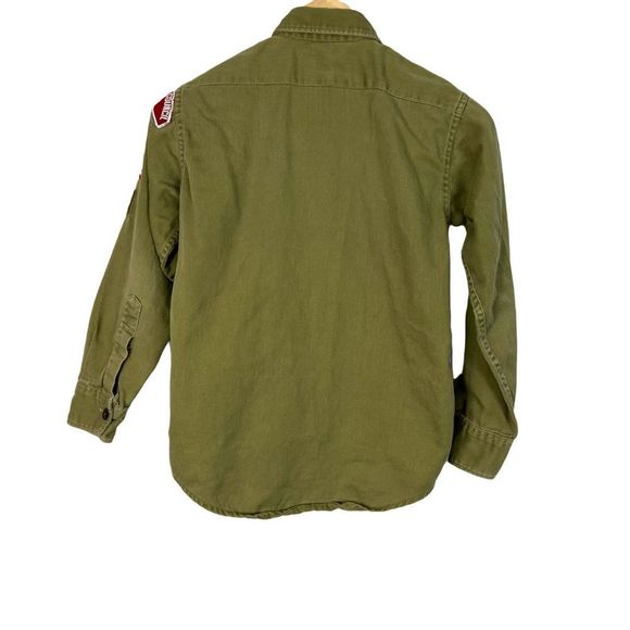 Men's Green Polo Shirt with Patches - Picture 7 of 7